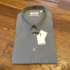 NWT Calvin Klein Button Down Shirt; 17 36/37